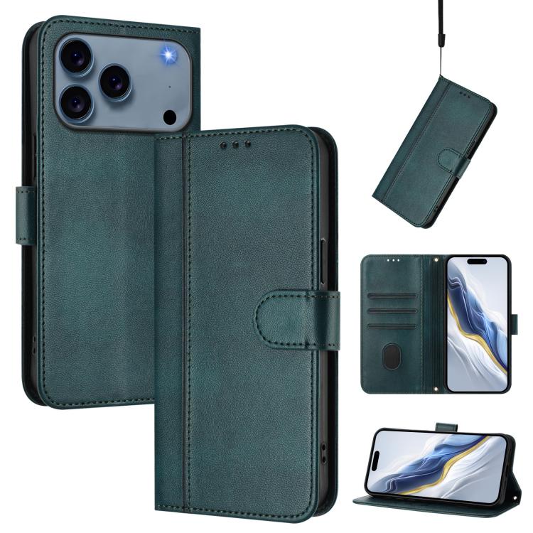 線條拼接扣環復古皮革手機殼，適用於 iPhone 17e / 16e、iPhone 17 Pro Max、iPhone 17 Pro、iPhone 17、iPhone Air、iPhone 16 Pro Max
