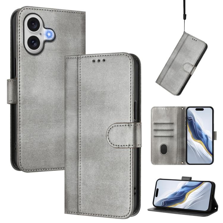 線條拼接扣環復古皮革手機殼，適用於 iPhone 17e / 16e、iPhone 17 Pro Max、iPhone 17 Pro、iPhone 17、iPhone Air、iPhone 16 Pro Max