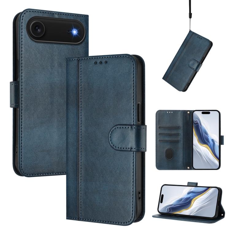 線條拼接扣環復古皮革手機殼，適用於 iPhone 17e / 16e、iPhone 17 Pro Max、iPhone 17 Pro、iPhone 17、iPhone Air、iPhone 16 Pro Max