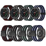 Parachute Buckle Stripe Nylon Elastic Braided Watch Band, For Samsung Galaxy Watch Ultra 47mm / Ultra 2025