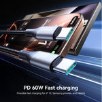 JOYROOM S-A28 閃電系列60W 480Mbps快充數據線，長度：2米，Type-C 轉 Type-C 線，Type-C 轉 8 Pin 線，USB 轉 Type-C 線，USB 轉 8 Pin 線
