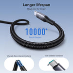 JOYROOM S-A28 閃電系列60W 480Mbps快充數據線，長度：2米，Type-C 轉 Type-C 線，Type-C 轉 8 Pin 線，USB 轉 Type-C 線，USB 轉 8 Pin 線