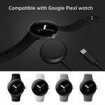 適用於 Google Pixel Watch xDfind 智慧手錶磁吸充電線，長度：1m，USB 介面