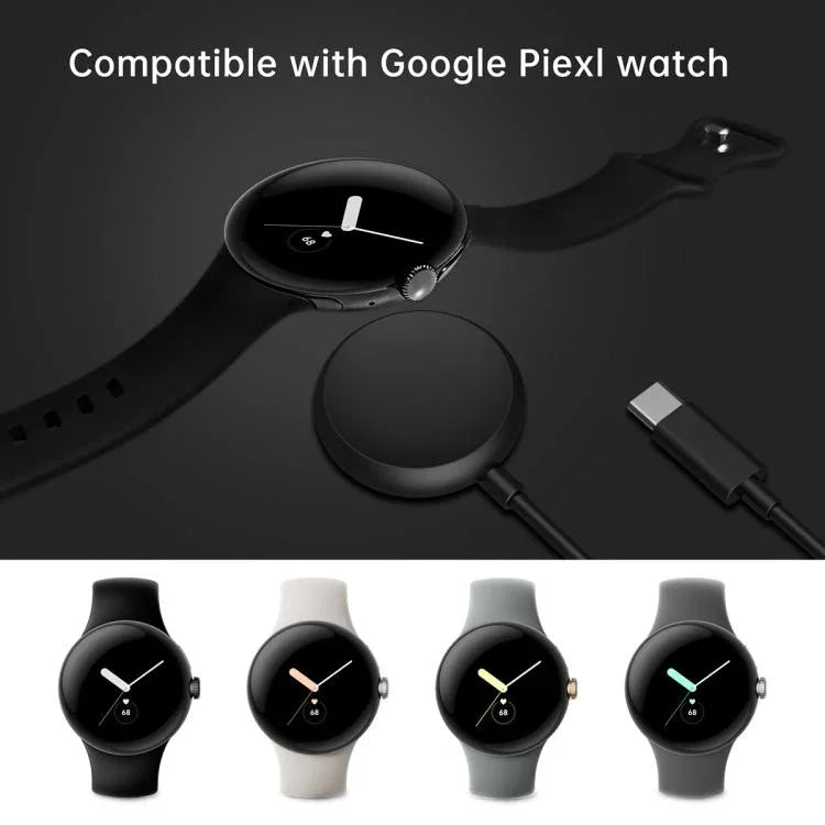 適用於 Google Pixel Watch xDfind 智慧手錶磁吸充電線，長度：1m，USB 介面