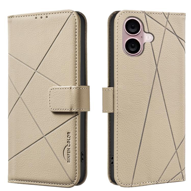 幾何圖案 RFID 皮革手機殼，適用於 iPhone 16e / 17e、iPhone 17 Pro Max、iPhone 17 Pro、iPhone 17、iPhone Air、iPhone 16 Pro Max、iPhone 16 Pro、iPhone 16 Plus