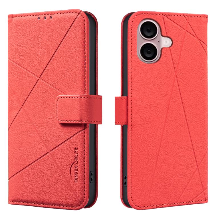 幾何圖案 RFID 皮革手機殼，適用於 iPhone 16e / 17e、iPhone 17 Pro Max、iPhone 17 Pro、iPhone 17、iPhone Air、iPhone 16 Pro Max、iPhone 16 Pro、iPhone 16 Plus