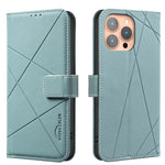 幾何圖案 RFID 皮革手機殼，適用於 iPhone 16e / 17e、iPhone 17 Pro Max、iPhone 17 Pro、iPhone 17、iPhone Air、iPhone 16 Pro Max、iPhone 16 Pro、iPhone 16 Plus