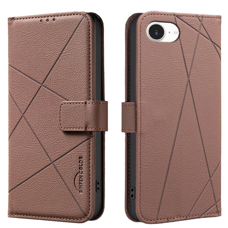 幾何圖案 RFID 皮革手機殼，適用於 iPhone 16e / 17e、iPhone 17 Pro Max、iPhone 17 Pro、iPhone 17、iPhone Air、iPhone 16 Pro Max、iPhone 16 Pro、iPhone 16 Plus