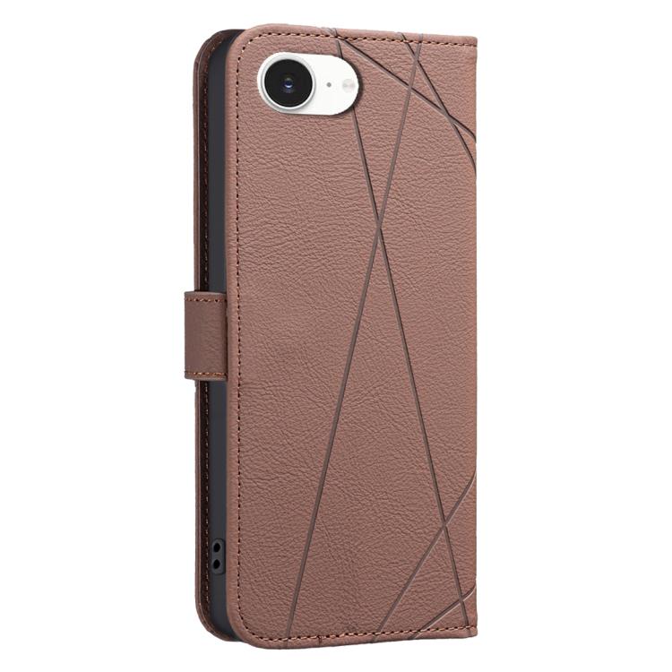 幾何圖案 RFID 皮革手機殼，適用於 iPhone 16e / 17e、iPhone 17 Pro Max、iPhone 17 Pro、iPhone 17、iPhone Air、iPhone 16 Pro Max、iPhone 16 Pro、iPhone 16 Plus