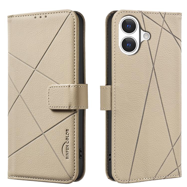 幾何圖案 RFID 皮革手機殼，適用於 iPhone 16e / 17e、iPhone 17 Pro Max、iPhone 17 Pro、iPhone 17、iPhone Air、iPhone 16 Pro Max、iPhone 16 Pro、iPhone 16 Plus