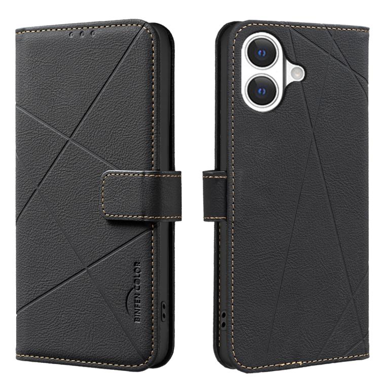 幾何圖案 RFID 皮革手機殼，適用於 iPhone 16e / 17e、iPhone 17 Pro Max、iPhone 17 Pro、iPhone 17、iPhone Air、iPhone 16 Pro Max、iPhone 16 Pro、iPhone 16 Plus