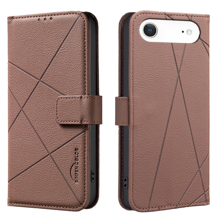 幾何圖案 RFID 皮革手機殼，適用於 iPhone 16e / 17e、iPhone 17 Pro Max、iPhone 17 Pro、iPhone 17、iPhone Air、iPhone 16 Pro Max、iPhone 16 Pro、iPhone 16 Plus