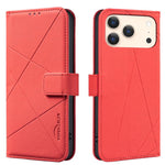 幾何圖案 RFID 皮革手機殼，適用於 iPhone 16e / 17e、iPhone 17 Pro Max、iPhone 17 Pro、iPhone 17、iPhone Air、iPhone 16 Pro Max、iPhone 16 Pro、iPhone 16 Plus