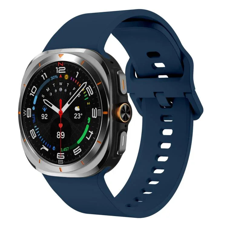 純色彩色扣環矽膠錶帶，適用 Samsung Galaxy Watch Ultra 47mm / Ultra 2025