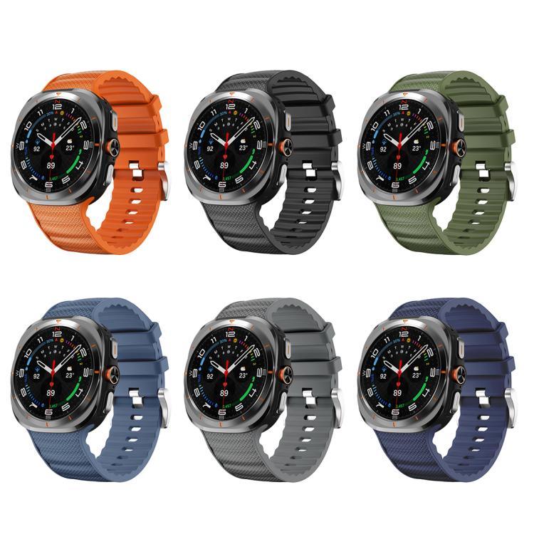 純色運動矽膠錶帶，適用 Samsung Galaxy Watch Ultra 47mm / Ultra 2025