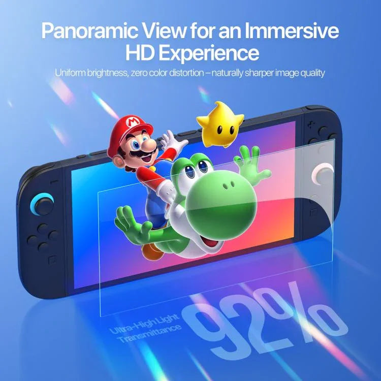 DUX DUCIS HD 全螢幕鋼化玻璃貼 帶定位器，適用 Nintendo Switch 2