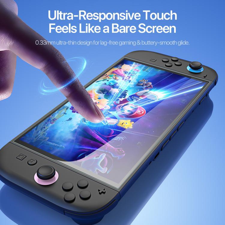 DUX DUCIS HD 全螢幕鋼化玻璃貼 帶定位器，適用 Nintendo Switch 2