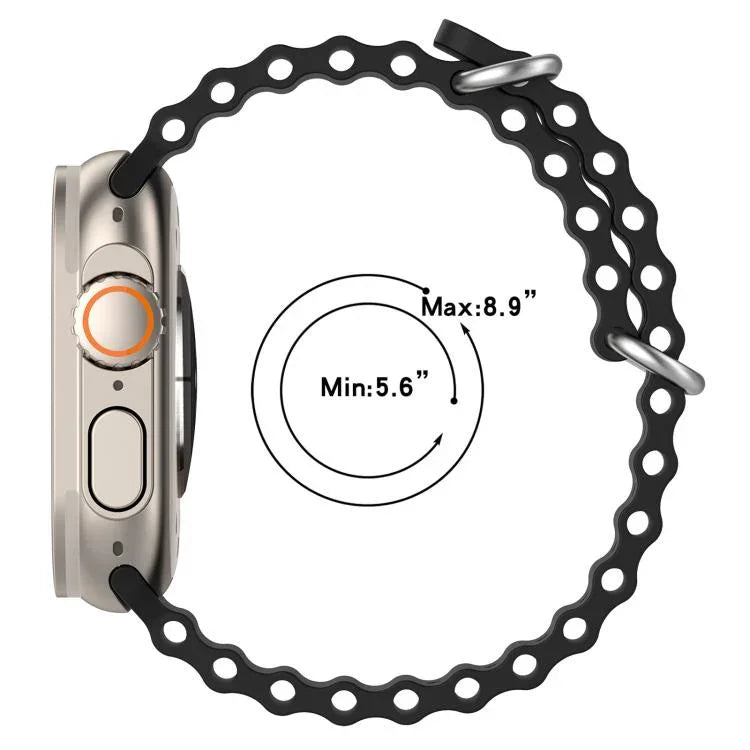 xDfind海洋矽膠錶帶，適用於Apple Watch 46mm / 49mm / 45mm / 44mm，適用於Apple Watch 42mm / 41mm / 40mm / 38mm