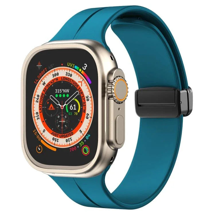 xDfind純色磁扣矽膠錶帶，適用於Apple Watch 46mm / 49mm / 45mm / 44mm，適用於Apple Watch 42mm / 41mm / 40mm / 38mm