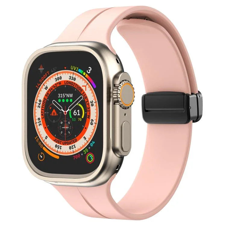 xDfind純色磁扣矽膠錶帶，適用於Apple Watch 46mm / 49mm / 45mm / 44mm，適用於Apple Watch 42mm / 41mm / 40mm / 38mm