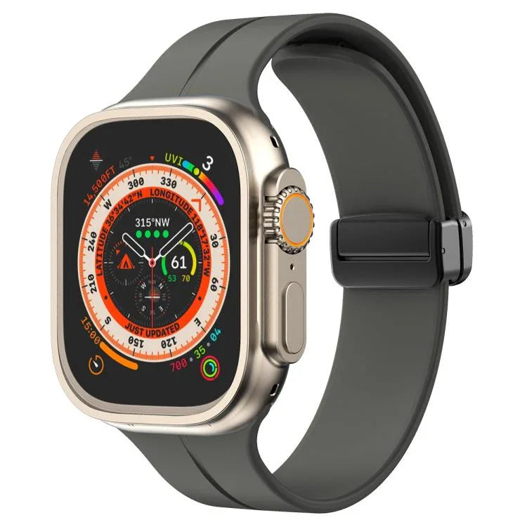 xDfind純色磁扣矽膠錶帶，適用於Apple Watch 46mm / 49mm / 45mm / 44mm，適用於Apple Watch 42mm / 41mm / 40mm / 38mm