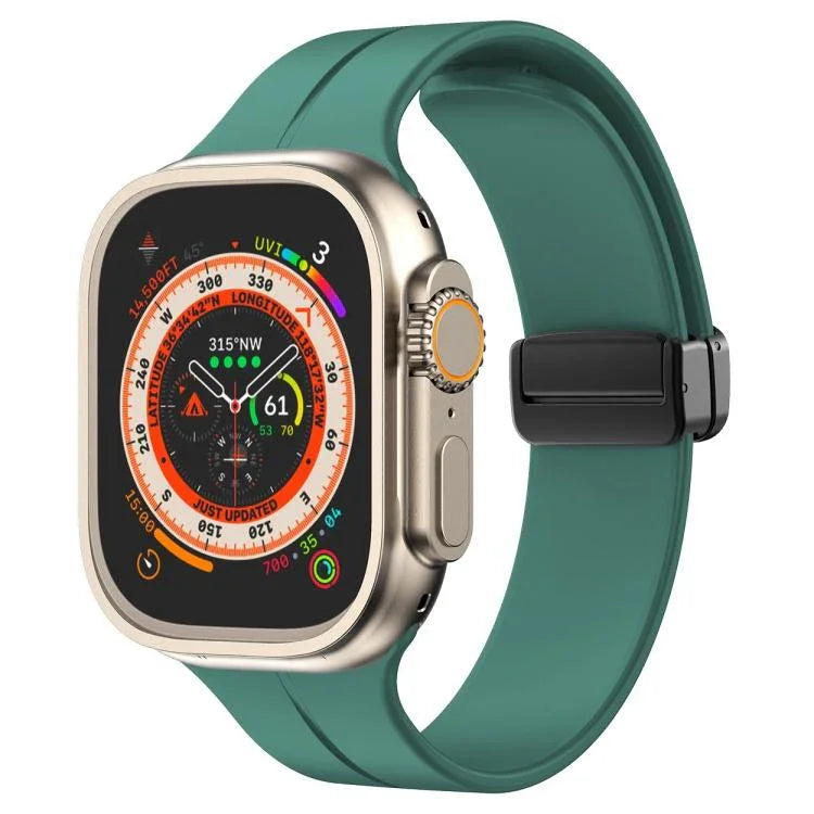 xDfind純色磁扣矽膠錶帶，適用於Apple Watch 46mm / 49mm / 45mm / 44mm，適用於Apple Watch 42mm / 41mm / 40mm / 38mm