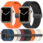 xDfind純色磁扣矽膠錶帶，適用於Apple Watch 46mm / 49mm / 45mm / 44mm，適用於Apple Watch 42mm / 41mm / 40mm / 38mm