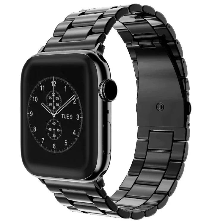 xDfind三珠折疊扣不鏽鋼錶帶，適用於Apple Watch 46mm / 49mm / 45mm / 44mm，適用於Apple Watch 42mm / 41mm / 40mm / 38mm