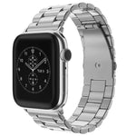 xDfind三珠折疊扣不鏽鋼錶帶，適用於Apple Watch 46mm / 49mm / 45mm / 44mm，適用於Apple Watch 42mm / 41mm / 40mm / 38mm