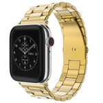 xDfind三珠折疊扣不鏽鋼錶帶，適用於Apple Watch 46mm / 49mm / 45mm / 44mm，適用於Apple Watch 42mm / 41mm / 40mm / 38mm