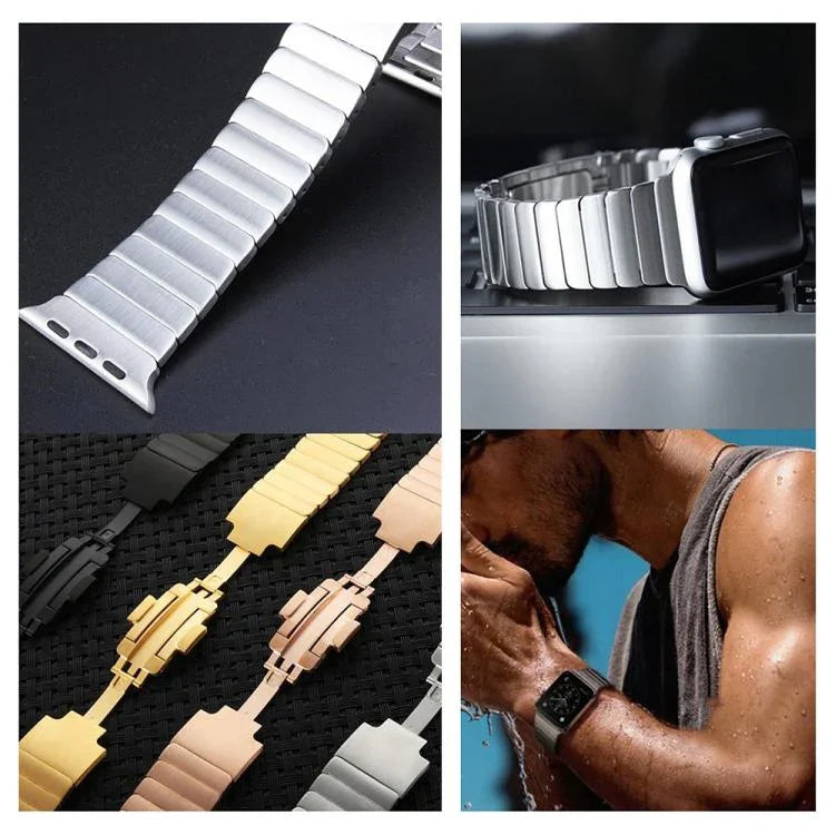 xDfind單珠不鏽鋼錶帶，適用於Apple Watch 46mm / 49mm / 45mm / 44mm，適用於Apple Watch 42mm / 41mm / 40mm / 38mm
