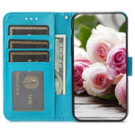 玫瑰蝴蝶壓紋皮革手機殼，適用於 iPhone 17e / 16e、iPhone 17 Pro Max、iPhone 17 Pro、iPhone 17、iPhone Air