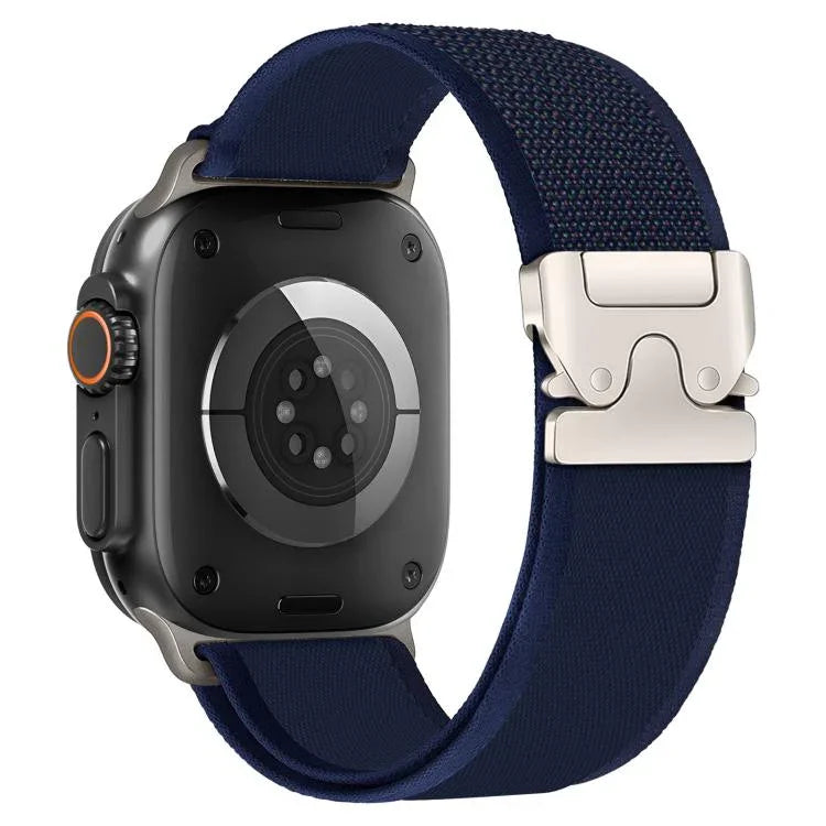 xDfind 鈦合金扣按鈕環尼龍錶帶，適用於 Apple Watch 46mm / 49mm / 45mm / 44mm，適用於 Apple Watch 42mm / 41mm / 40mm / 38mm