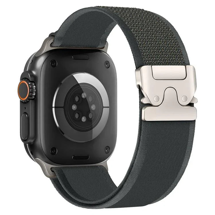 xDfind 鈦合金扣按鈕環尼龍錶帶，適用於 Apple Watch 46mm / 49mm / 45mm / 44mm，適用於 Apple Watch 42mm / 41mm / 40mm / 38mm