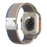 xDfind 鈦合金扣按鈕環尼龍錶帶，適用於 Apple Watch 46mm / 49mm / 45mm / 44mm，適用於 Apple Watch 42mm / 41mm / 40mm / 38mm