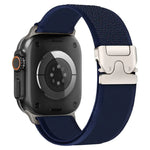 xDfind 鈦合金扣按鈕環尼龍錶帶，適用於 Apple Watch 46mm / 49mm / 45mm / 44mm，適用於 Apple Watch 42mm / 41mm / 40mm / 38mm