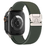 xDfind 鈦合金扣按鈕環尼龍錶帶，適用於 Apple Watch 46mm / 49mm / 45mm / 44mm，適用於 Apple Watch 42mm / 41mm / 40mm / 38mm