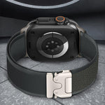 xDfind 鈦合金扣按鈕環尼龍錶帶，適用於 Apple Watch 46mm / 49mm / 45mm / 44mm，適用於 Apple Watch 42mm / 41mm / 40mm / 38mm
