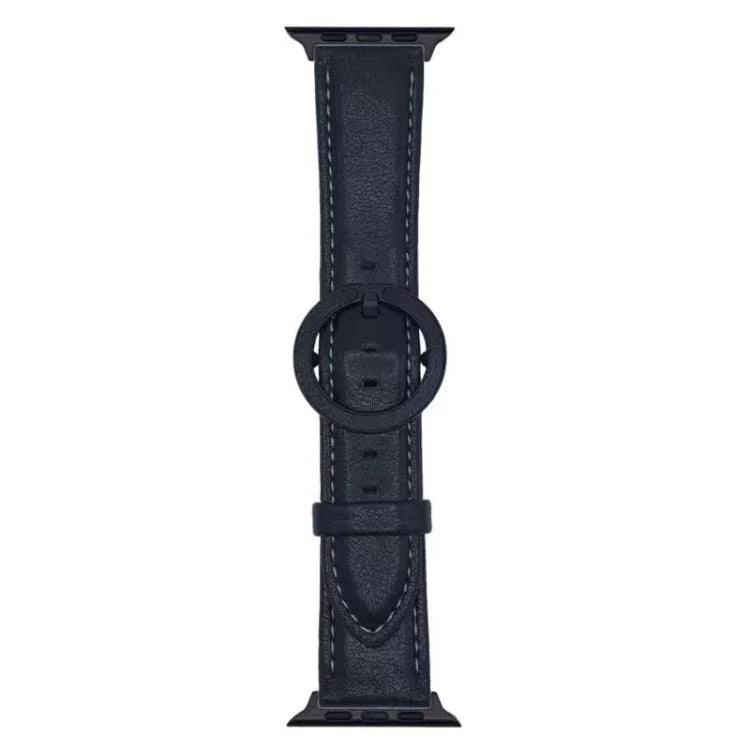 xDfind 圓扣皮革錶帶，適用於 Apple Watch 46mm / 49mm / 45mm / 44mm，適用於 Apple Watch 42mm / 41mm / 40mm / 38mm
