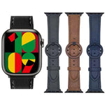 xDfind 圓扣皮革錶帶，適用於 Apple Watch 46mm / 49mm / 45mm / 44mm，適用於 Apple Watch 42mm / 41mm / 40mm / 38mm