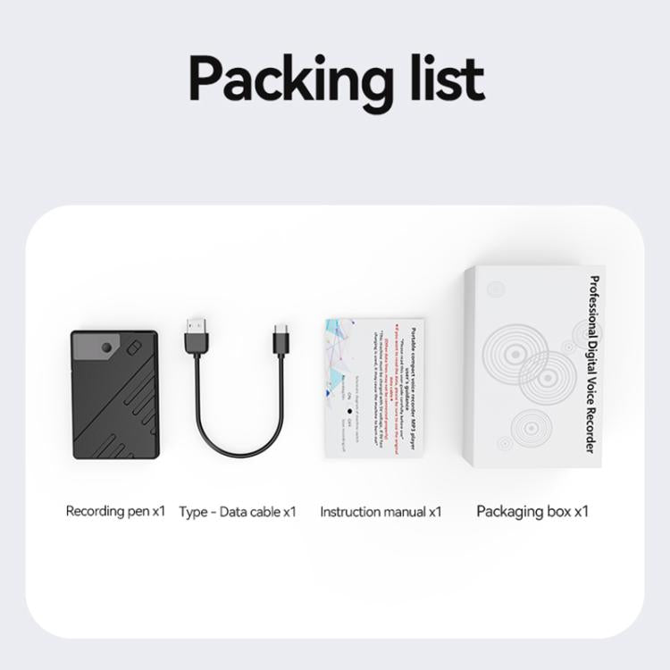 JNN A5 OLED顯示智能AI磁性錄音筆 支援APP控制，8GB、16GB、32GB、64GB、128GB