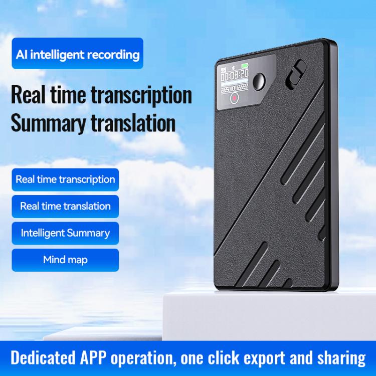 JNN A5 OLED顯示智能AI磁性錄音筆 支援APP控制，8GB、16GB、32GB、64GB、128GB
