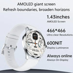 H77 1.43 吋 AMOLED 螢幕健康與健身智慧手錶，IP67 防水，支援藍牙通話