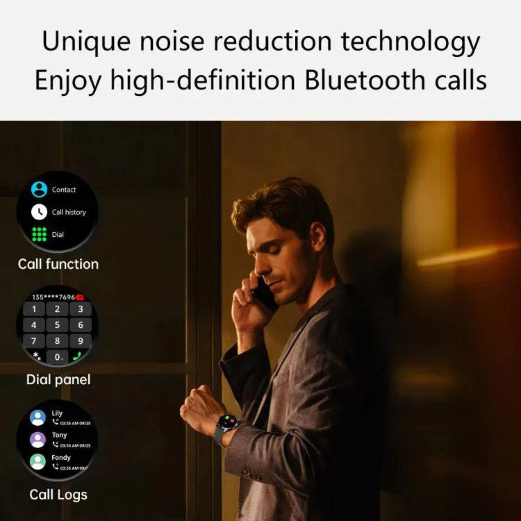 H77 1.43 吋 AMOLED 螢幕健康與健身智慧手錶，IP67 防水，支援藍牙通話