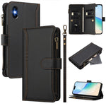 磁扣9卡位拉鍊皮革手機殼附手腕帶，適用於 iPhone 11 Pro Max、iPhone 11、iPhone 11 Pro、iPhone XS / X、iPhone XR、iPhone XS Max、iPhone 8 Plus / 7 Plus