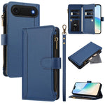 磁吸扣 9 卡槽拉鍊皮革手機殼附手帶，適用於 iPhone 17e / 16e、iPhone 17 Pro Max、iPhone 17 Pro、iPhone 17、iPhone Air、iPhone 16 Pro Max、iPhone 16 Pro、iPhone 16 Plus