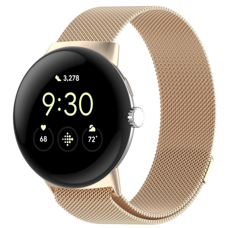 xDfind 米蘭尼斯金屬磁吸錶帶，適用於 Google Pixel Watch 4 / Watch 3 45mm，適用於 Google Pixel Watch 4 / 3 / 2 / 1 41mm