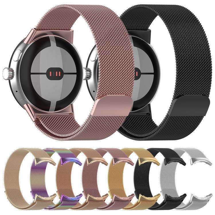 xDfind 米蘭尼斯金屬磁吸錶帶，適用於 Google Pixel Watch 4 / Watch 3 45mm，適用於 Google Pixel Watch 4 / 3 / 2 / 1 41mm