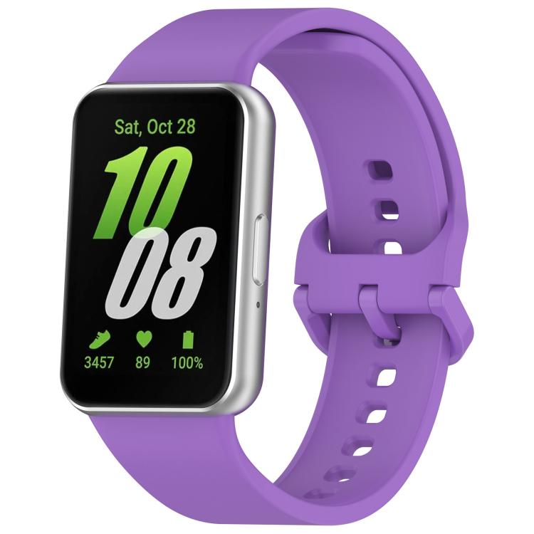xDfind 純色彩色扣矽膠錶帶，適用於 Samsung Galaxy Fit3 SM-R390