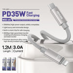 WK WDC-65 PD35W Type-C 轉 8 Pin 快充數據線，長度：1.2m，WDC-65